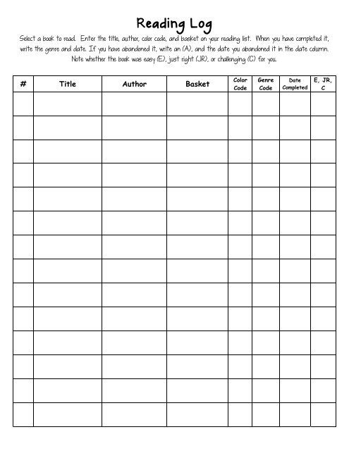 Reading Log