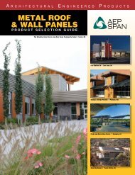 METAL Roof & WALL PAnELs - AEP Span