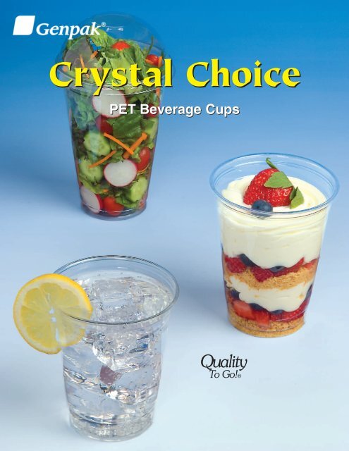 Crystal Choice PET Beverage Cups - Genpak