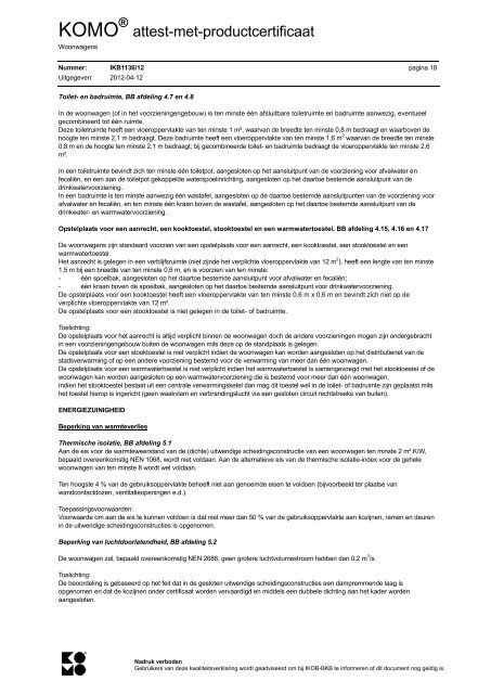 Bouwbesluit attest-met-productcertificaat - Certificaten Beheer - Komo