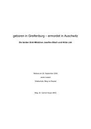 geboren in Greifenburg - ermordet in Auschwitz