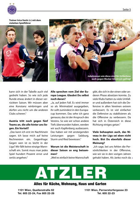 Magazin - FK Austria Wien