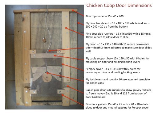 Chicken Coop Door Dimensions