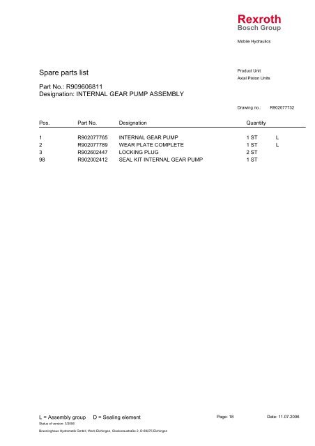 A4VG90DA2D2/32L - DDKS Industries, hydraulic components ...