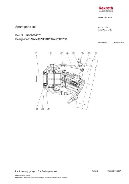 A6VM107HD1D/63W-VZB020B - DDKS Industries, hydraulic ...