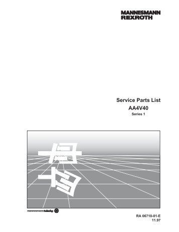 AA4V40 Series 1 - DDKS Industries, hydraulic components distributor