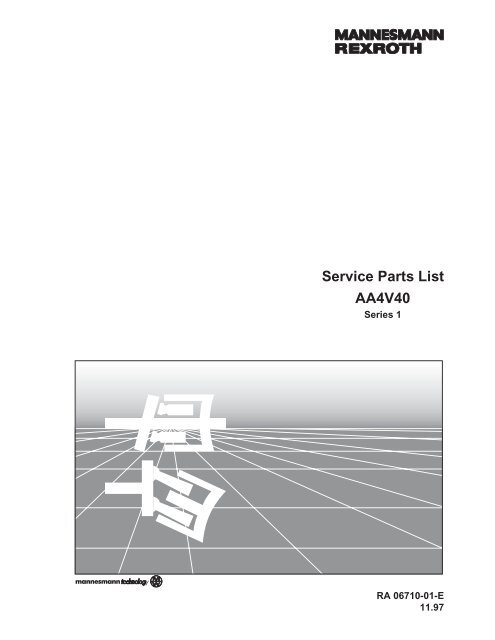 AA4V40 Series 1 - DDKS Industries, hydraulic components distributor