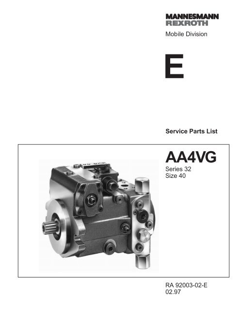 AA4VG40 Series 32 - DDKS Industries, hydraulic components ...