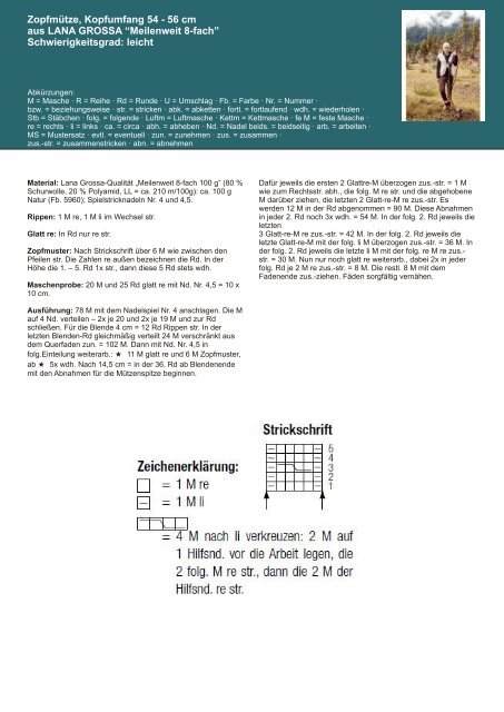 Anleitung als PDF herunterladen - Magdalena-Strickt