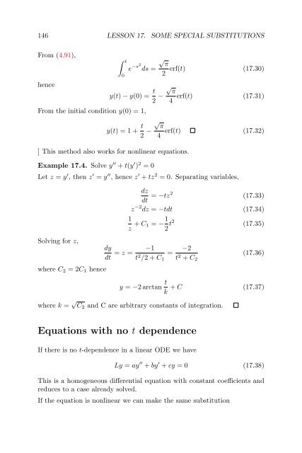 Lecture Notes in Differential Equations - Bruce E. Shapiro