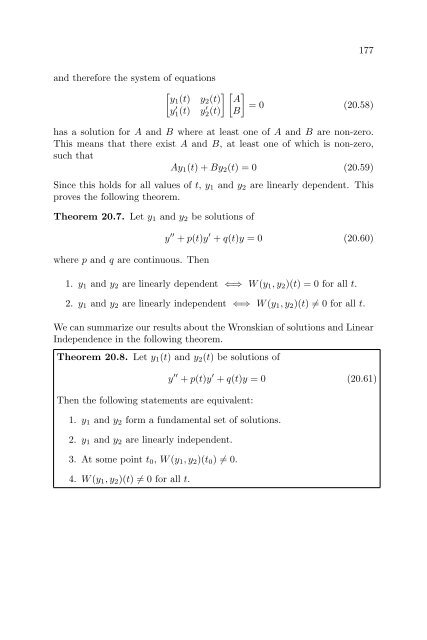 Lecture Notes in Differential Equations - Bruce E. Shapiro