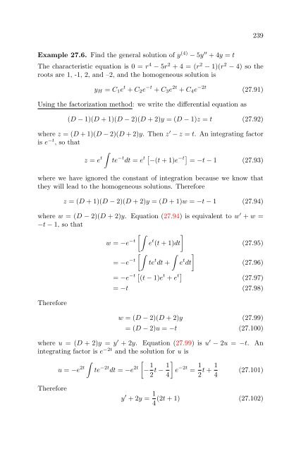 Lecture Notes in Differential Equations - Bruce E. Shapiro