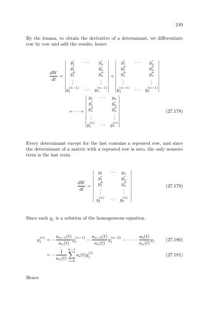 Lecture Notes in Differential Equations - Bruce E. Shapiro