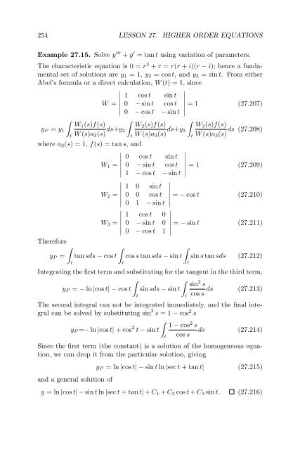 Lecture Notes in Differential Equations - Bruce E. Shapiro