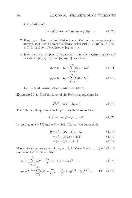 Lecture Notes in Differential Equations - Bruce E. Shapiro