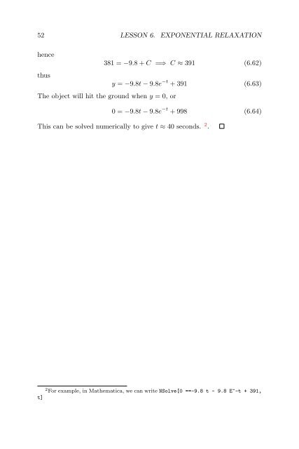 Lecture Notes in Differential Equations - Bruce E. Shapiro