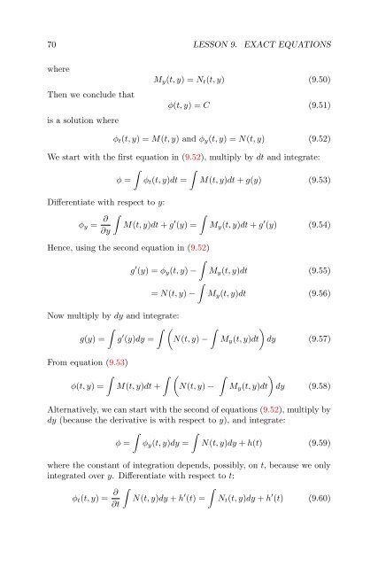 Lecture Notes in Differential Equations - Bruce E. Shapiro