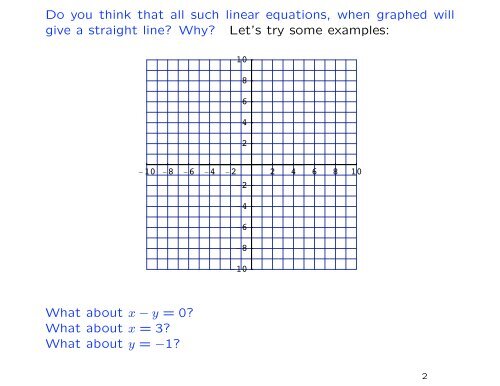 Math 103 Section 1.2: Linear Equations and ... - Bruce E. Shapiro