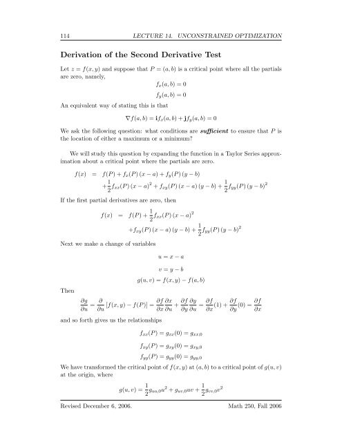 Multivariate Calculus - Bruce E. Shapiro