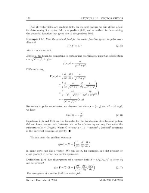 Multivariate Calculus - Bruce E. Shapiro