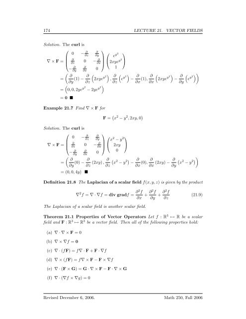 Multivariate Calculus - Bruce E. Shapiro