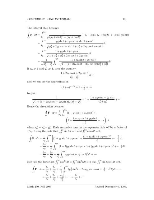 Multivariate Calculus - Bruce E. Shapiro
