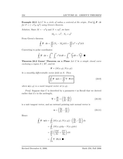 Multivariate Calculus - Bruce E. Shapiro
