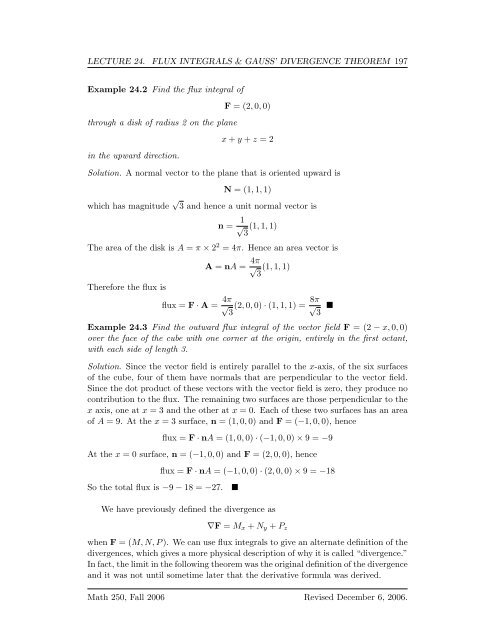 Multivariate Calculus - Bruce E. Shapiro