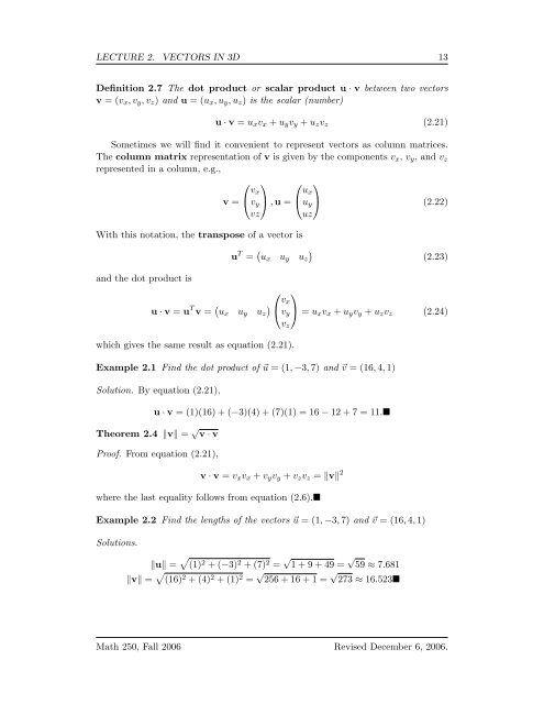 Multivariate Calculus - Bruce E. Shapiro