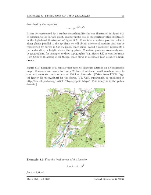 Multivariate Calculus - Bruce E. Shapiro