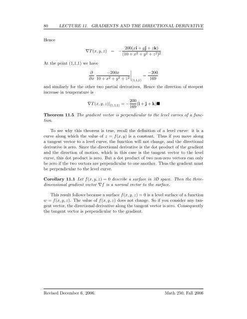 Multivariate Calculus - Bruce E. Shapiro