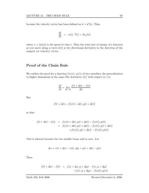 Multivariate Calculus - Bruce E. Shapiro