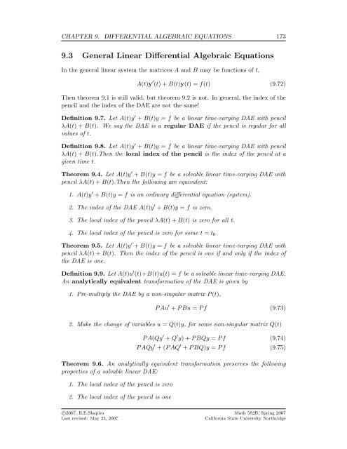 The Computable Differential Equation Lecture ... - Bruce E. Shapiro