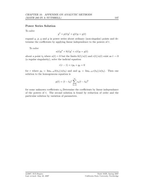 The Computable Differential Equation Lecture ... - Bruce E. Shapiro