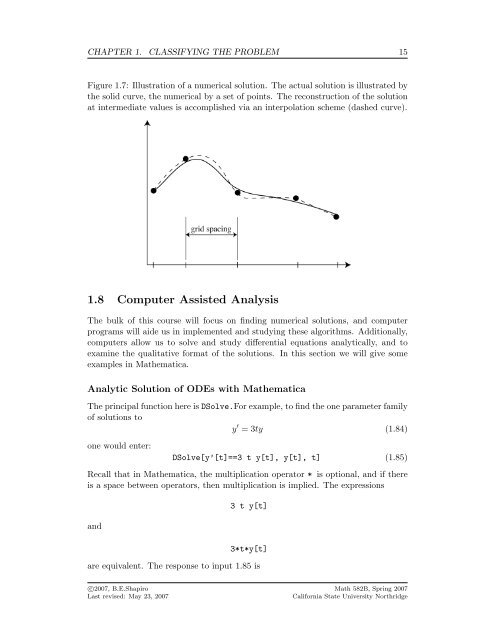 The Computable Differential Equation Lecture ... - Bruce E. Shapiro