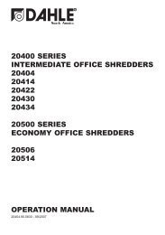 20400 series intermediate office shredders 20404 20414 20422 ...