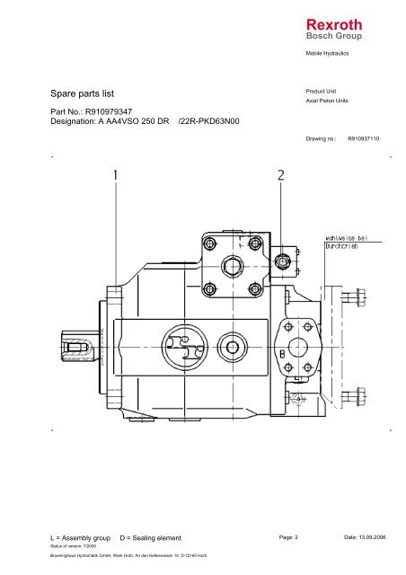 AA4VSO250DR/22R-PKD63N00 - DDKS Industries, hydraulic ...