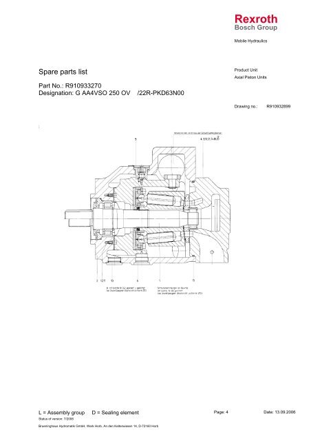 AA4VSO250DR/22R-PKD63N00 - DDKS Industries, hydraulic ...