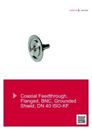 Coaxial Feedthrough, Flanged, BNC, Grounded ... - Pfeiffer Vacuum