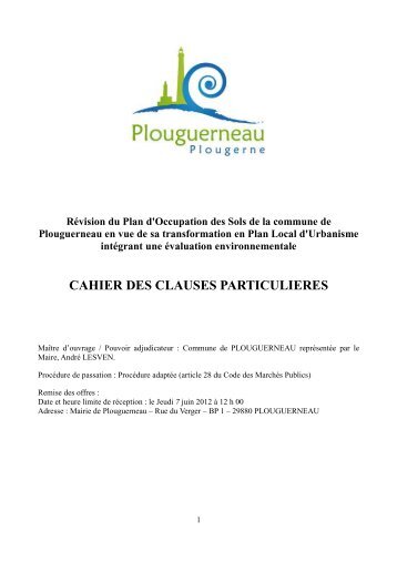 Cahier des clauses PLU.pdf - Plouguerneau