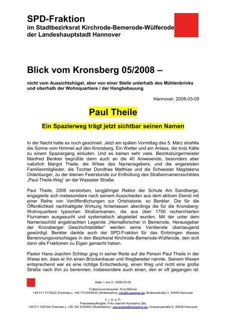 Blick vom Kronsberg 05/2008 - SPD-Ortsverein Kirchrode ...
