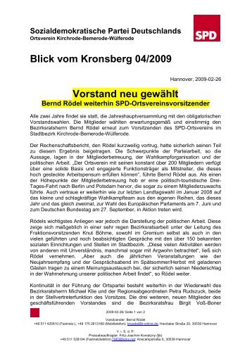 Blick vom Kronsberg 04/2009 - SPD-Ortsverein Kirchrode ...