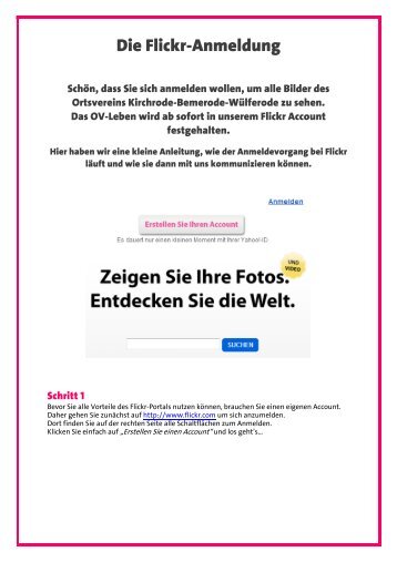 Flickr Anleitung als PDF zum Drucken - SPD-Ortsverein Kirchrode ...