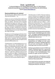 SammanstÃ¤llning och rapport. - SkÃ¥nefÃ¶rsÃ¶ken