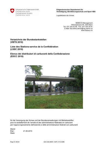 VBTS 2010 - Logistikbasis der Armee LBA