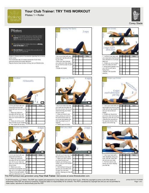 Pilates Roller #1.pdf - Thinking Fitness