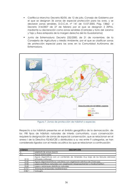 Zonas protegidas - ConfederaciÃ³n HidrogrÃ¡fica del Tajo