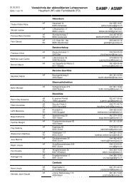 Liste der Dozierenden Stand 20.02.2012 - SAMP