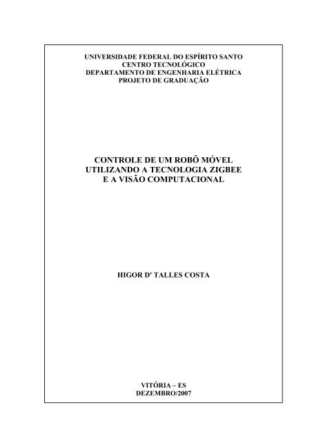 controle de um robÃƒÂ´ movel utilizando a tecnologia zigbee e a visÃƒÂ£o ...