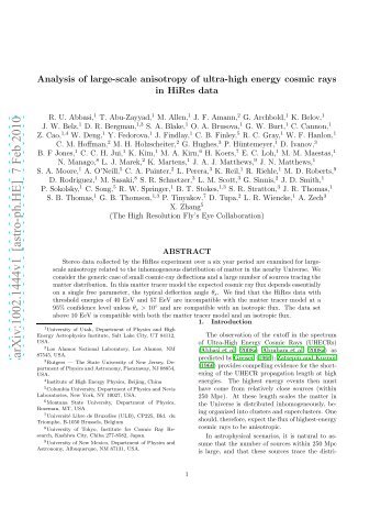 Analysis of large-scale anisotropy of ultra-high energy cosmic rays ...